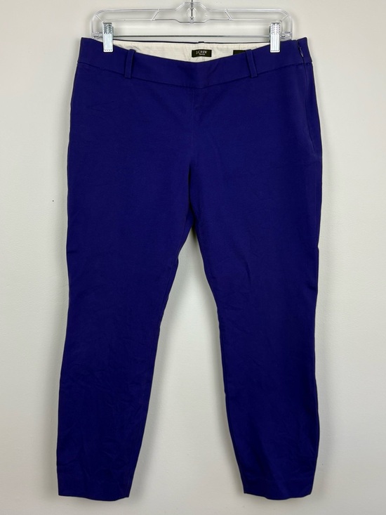 J. Crew Pants - J. Crew Stretch Minnie Pants in Royal Purple size 8 side zip